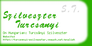 szilveszter turcsanyi business card